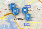 Mappa Hotel Genova