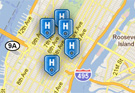 Clicca sulla mappa degli Hotel a New York